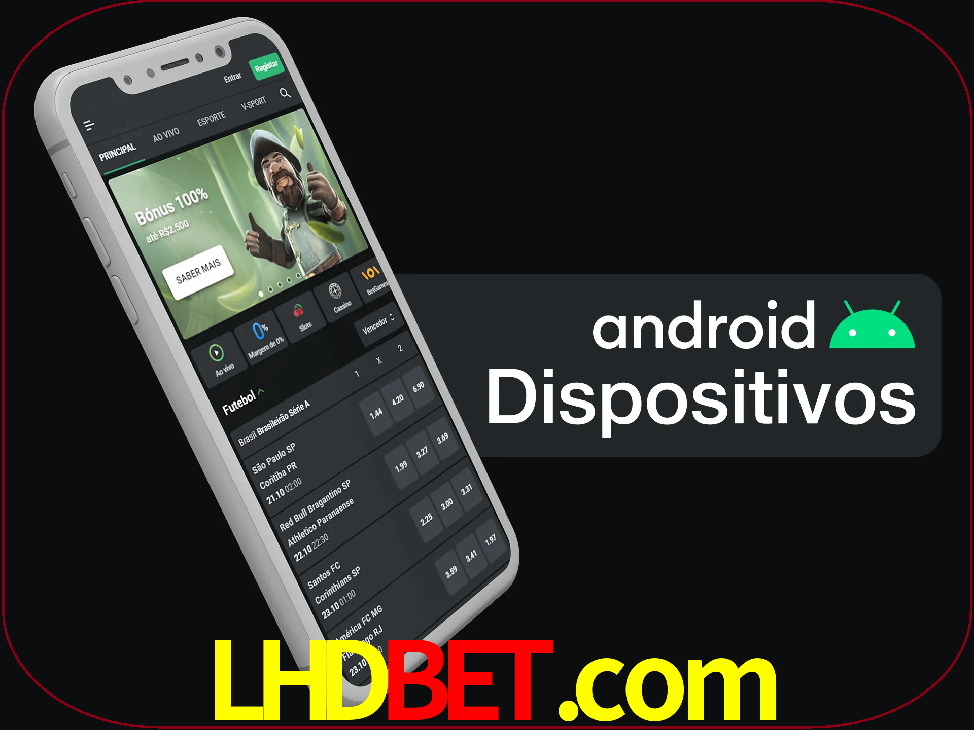 O aplicativo suporta a maioria de todos os dispositivos Android.